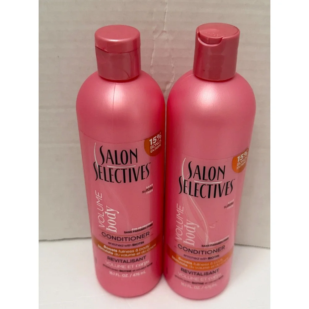 Salon Selectives Volume Body Conditioner Biotin Sulfate Free 16.1oz 2 Pack